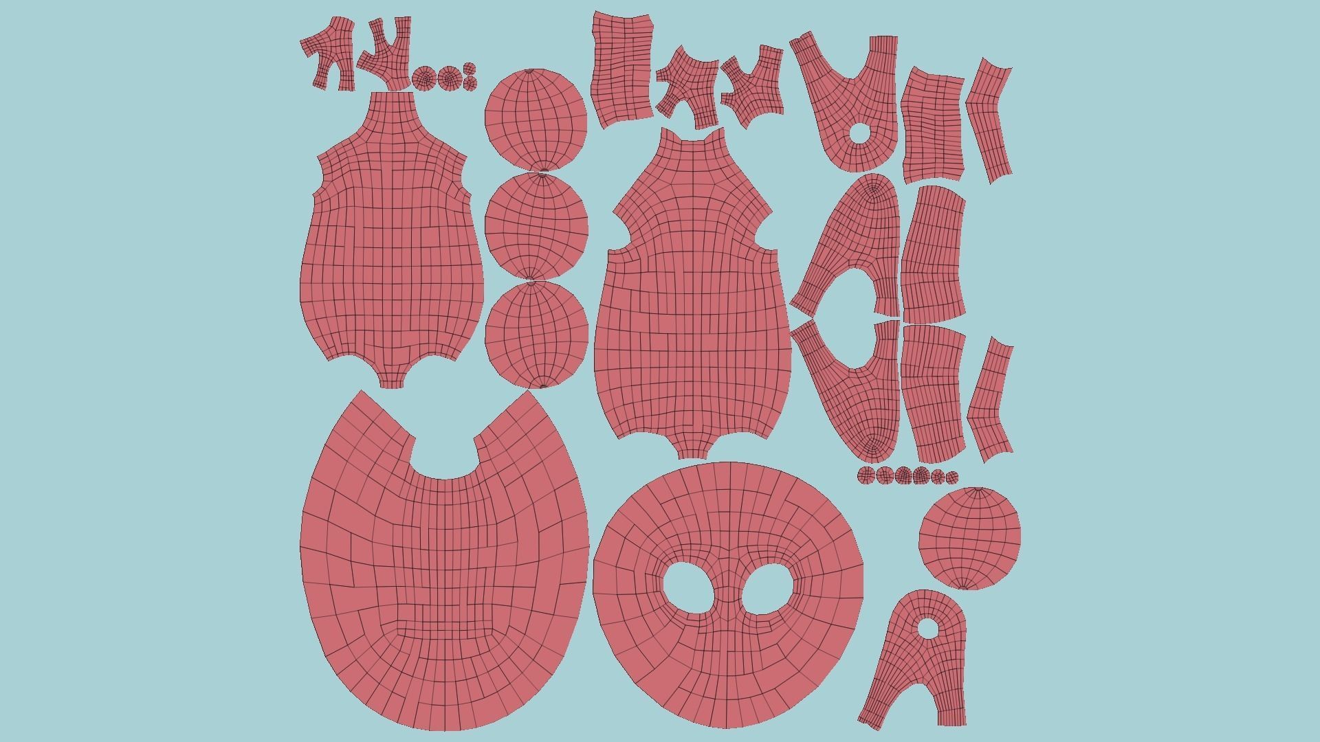 Cute Alien A01 Green Black - Simple - Character Design Low-poly 3D model_14