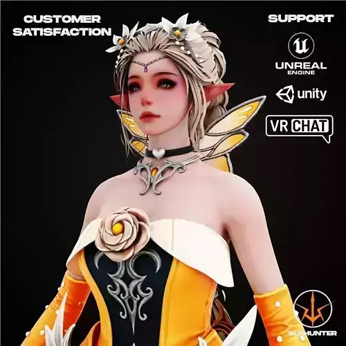 EXCLUSIVE ELF HUNTER EDITION RIGGED CHARACTER ELF PRINCESS Low-poly 3D model
