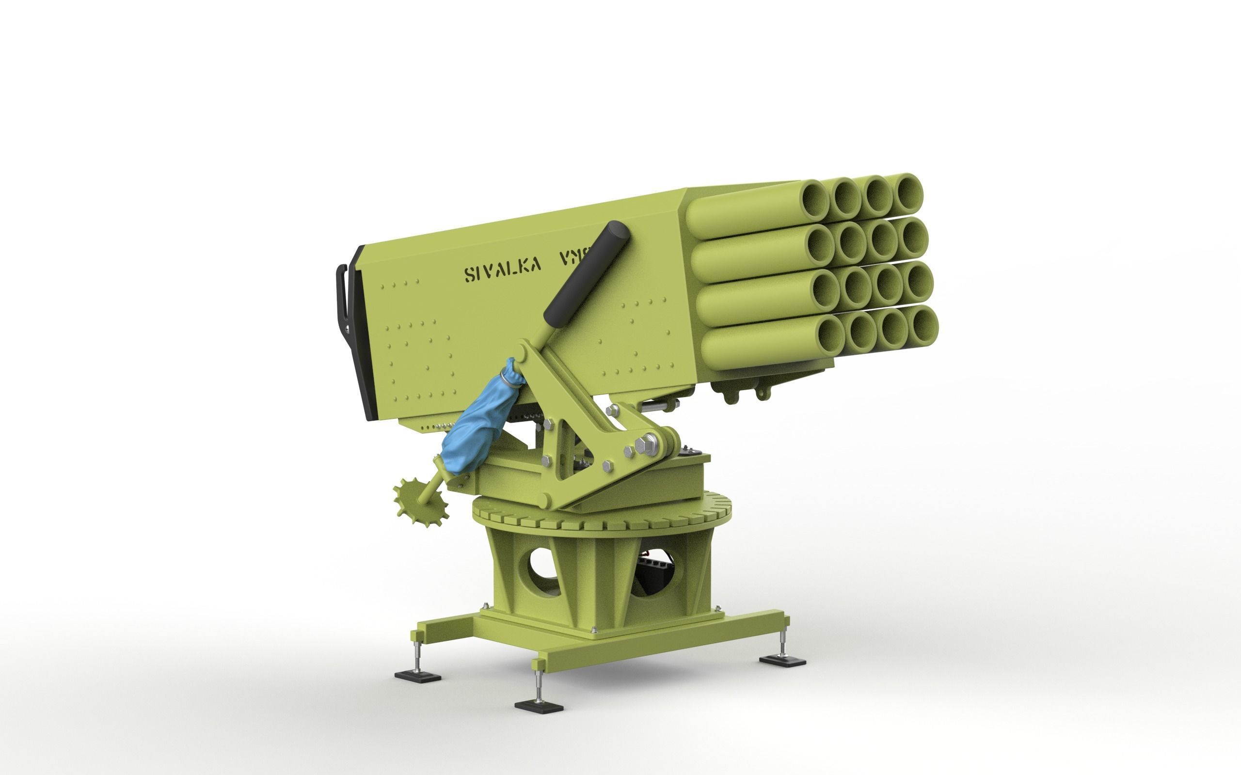 Ukrainian 80mm MLRS SIVALKA VM-8 3D print model_1