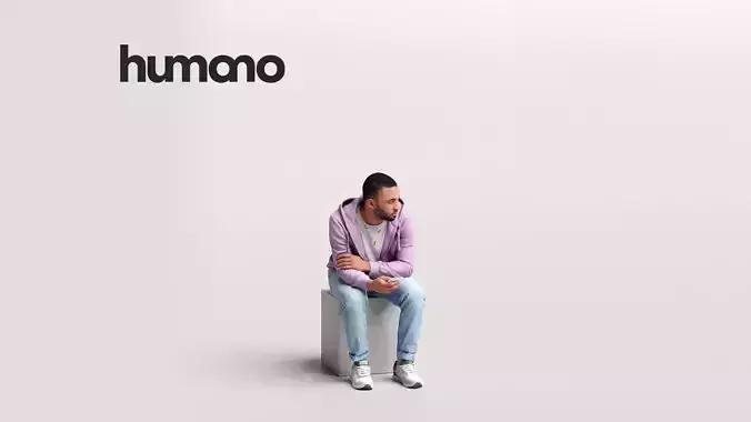 Humano Sitting Man 2203-10 3D model