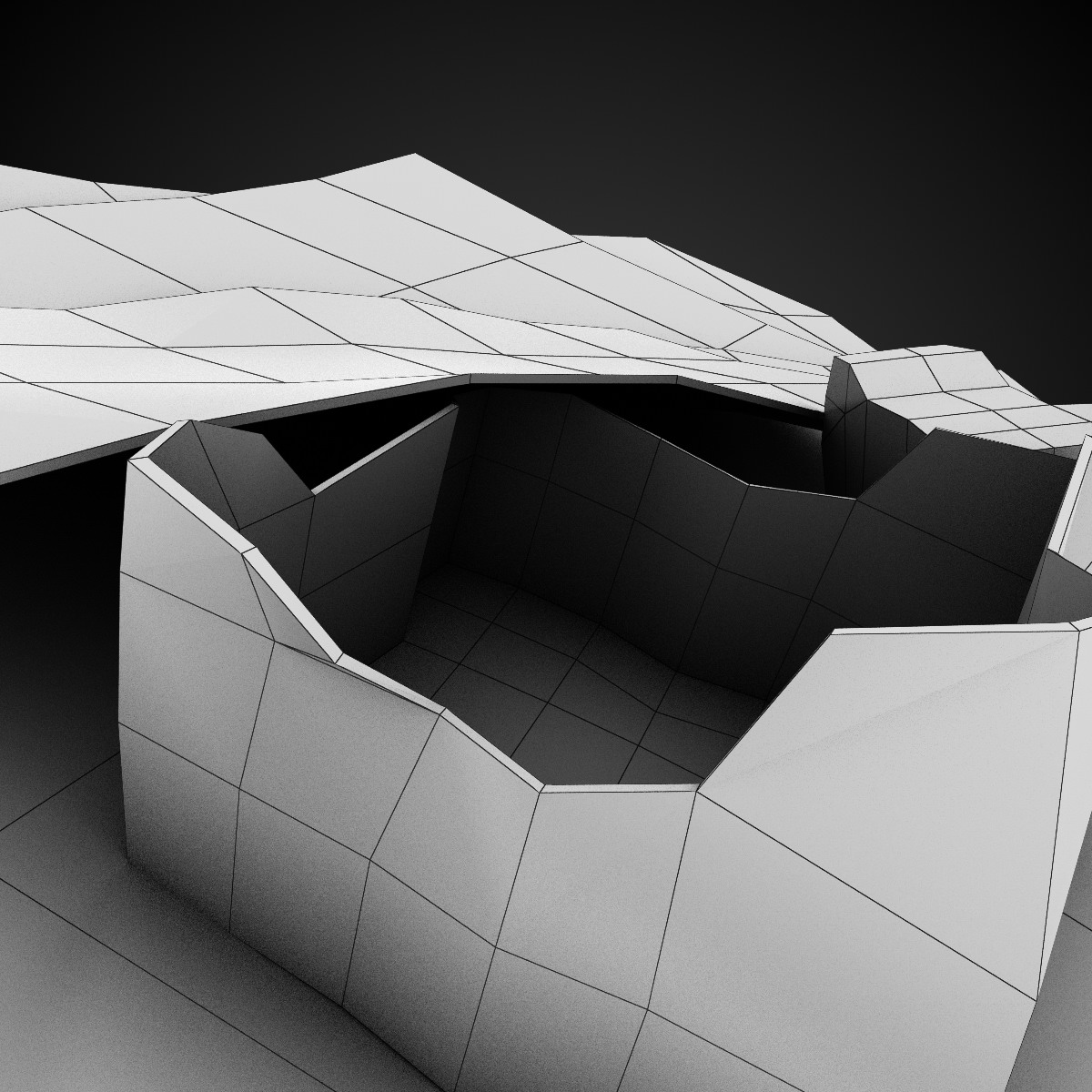 Cardboard Junk Low-poly 3D model_8