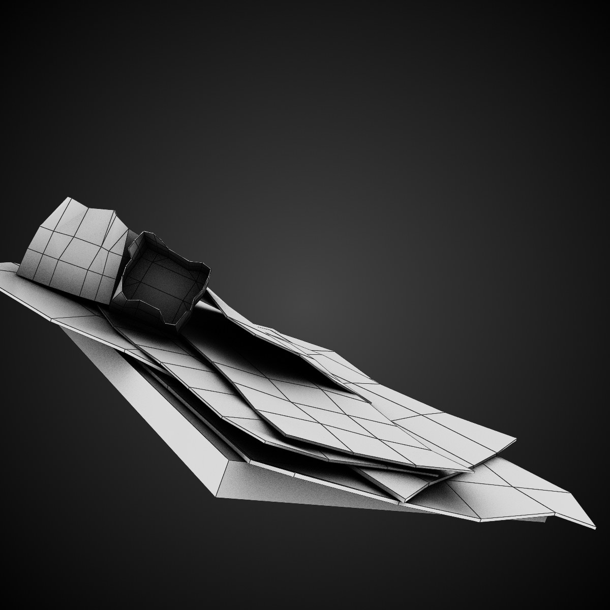 Cardboard Junk Low-poly 3D model_6