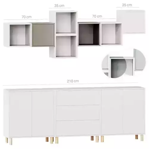 Ikea Eket Cabinet combination with legs L210