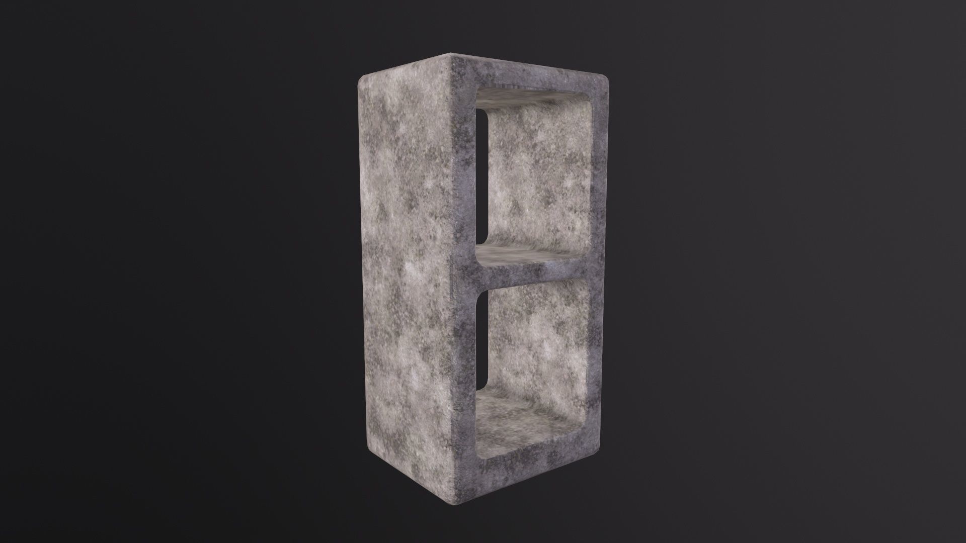 Cinderblock 3D Model Low-poly 3D model_5