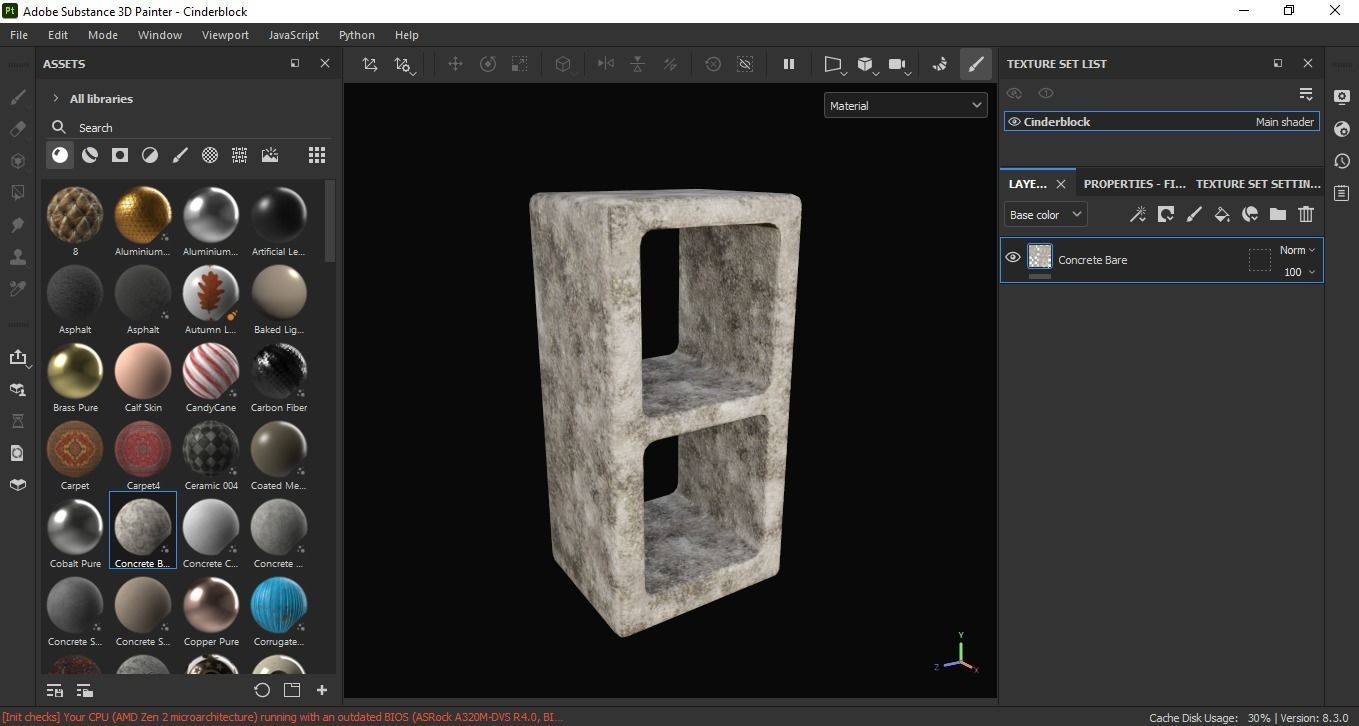 Cinderblock 3D Model Low-poly 3D model_6