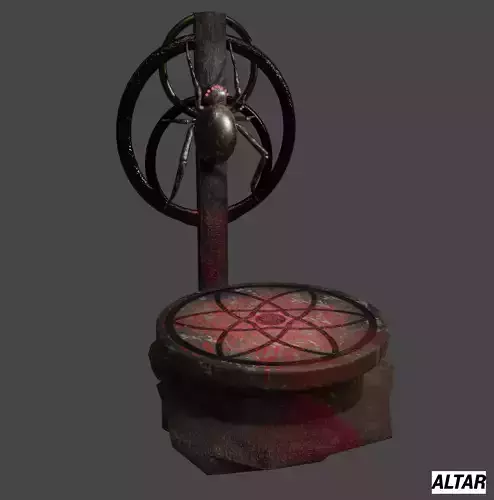 Collection of dungeon items PBR low-poly game ready