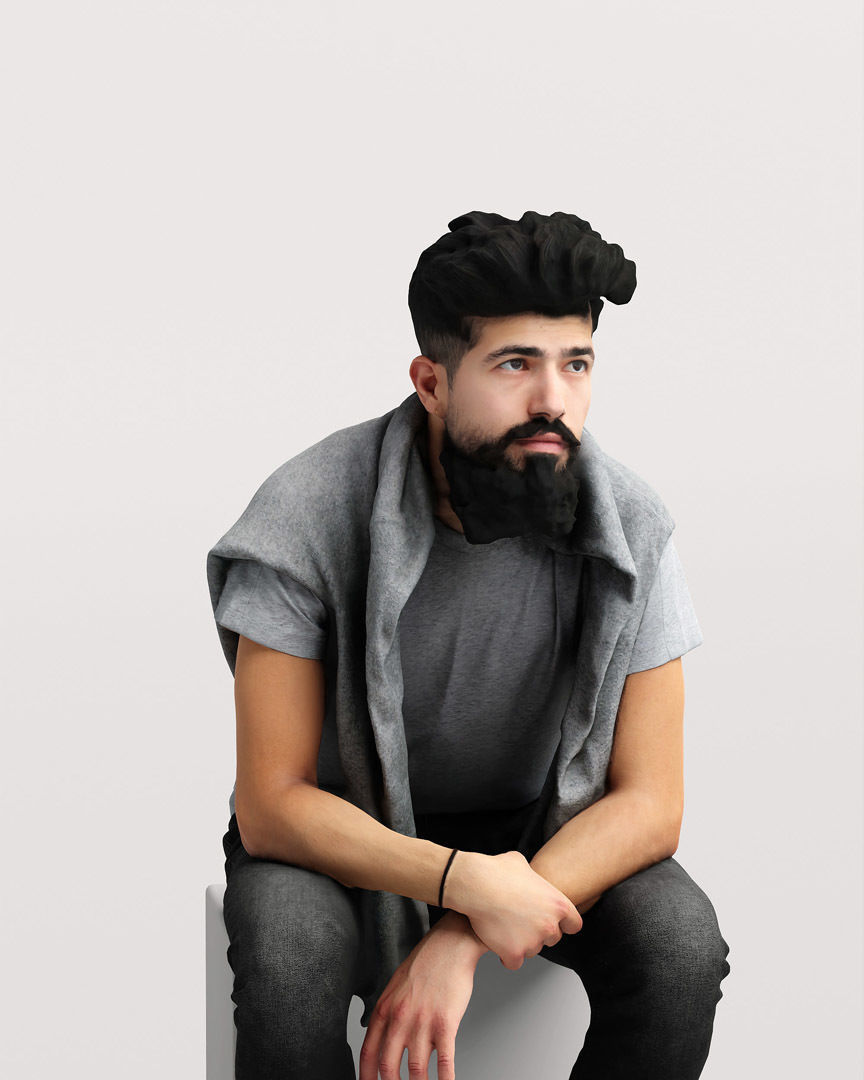 Humano Sitting Young Man 2204-9 3D model_6