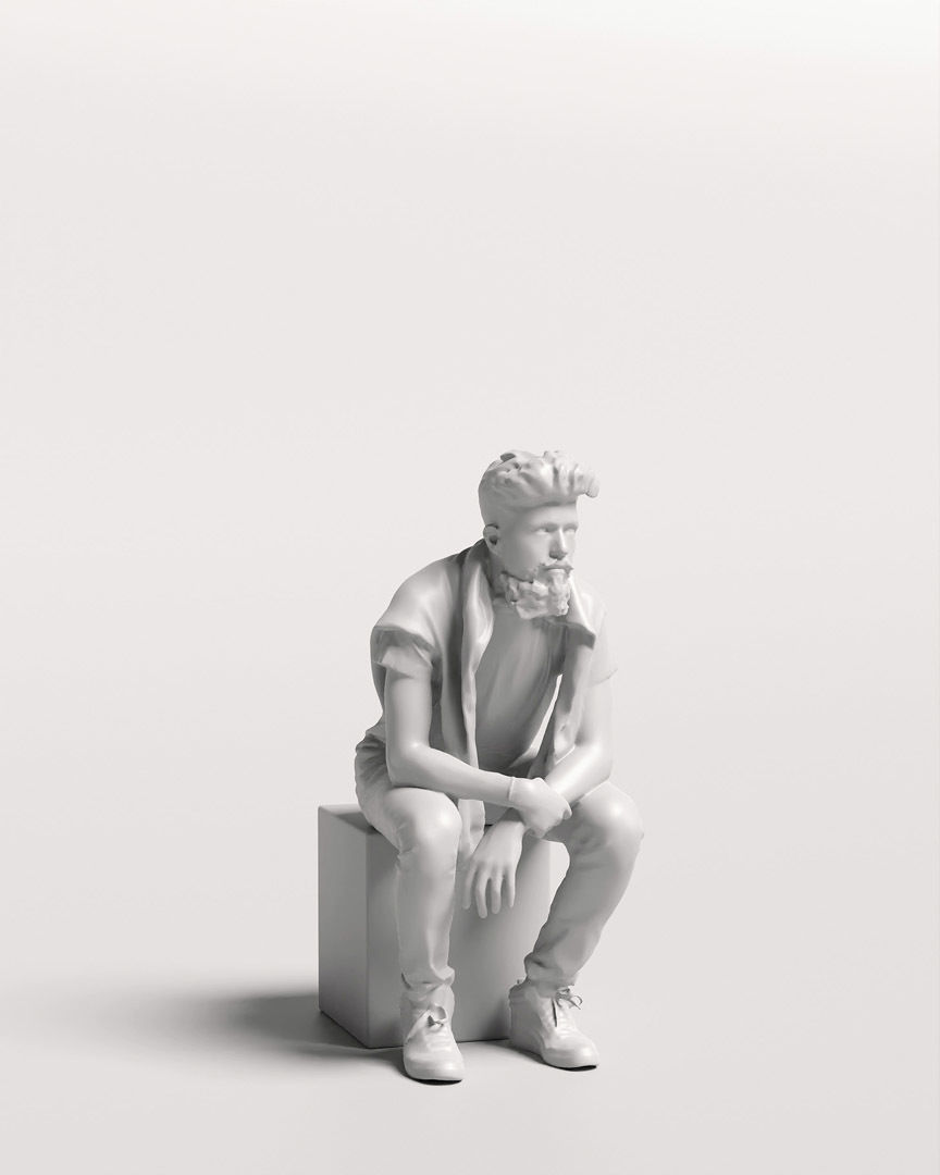 Humano Sitting Young Man 2204-9 3D model_12