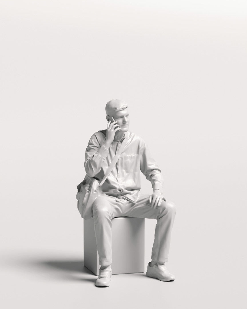  Humano Sitting Young Man 2204-8 3D model_12