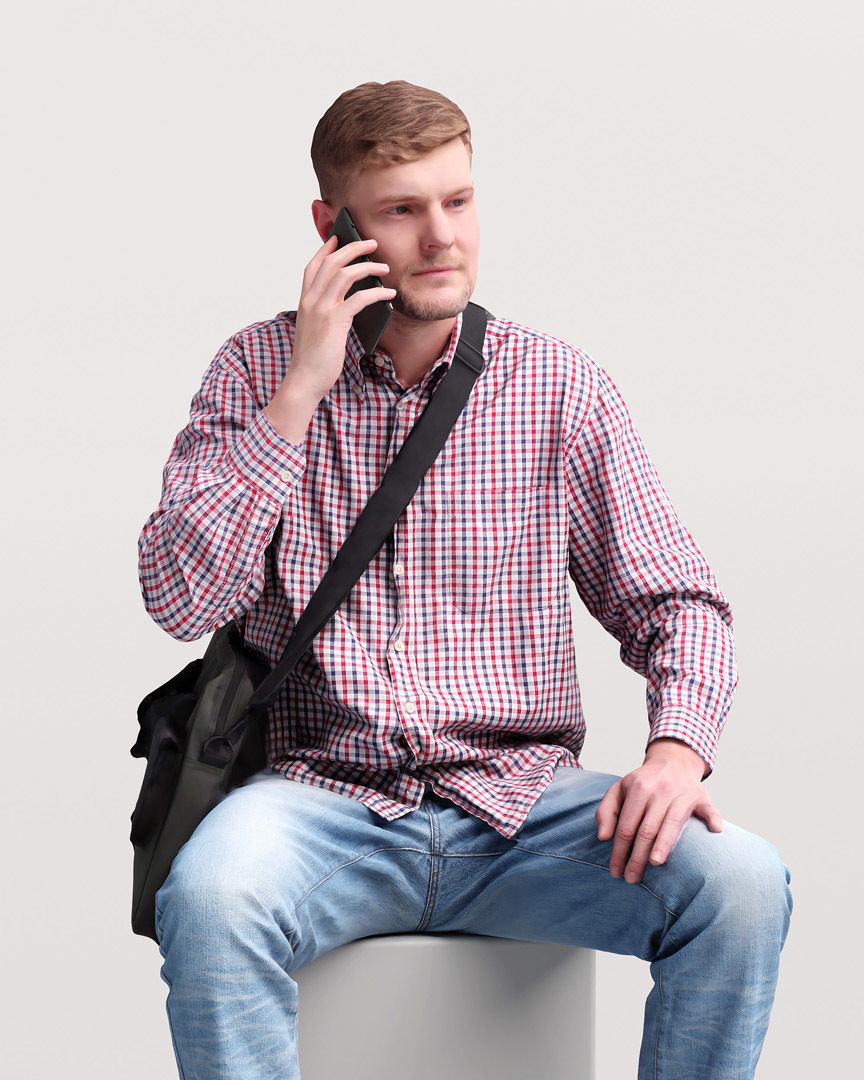  Humano Sitting Young Man 2204-8 3D model_6