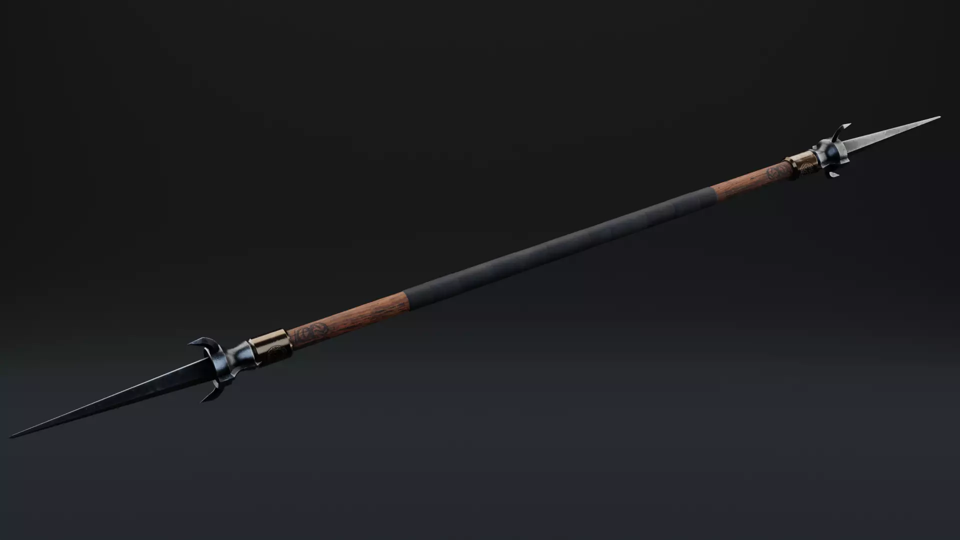 Viking Spear 2K Low-poly 3D model_0