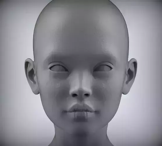 9 Female head 3D model bjd doll art 