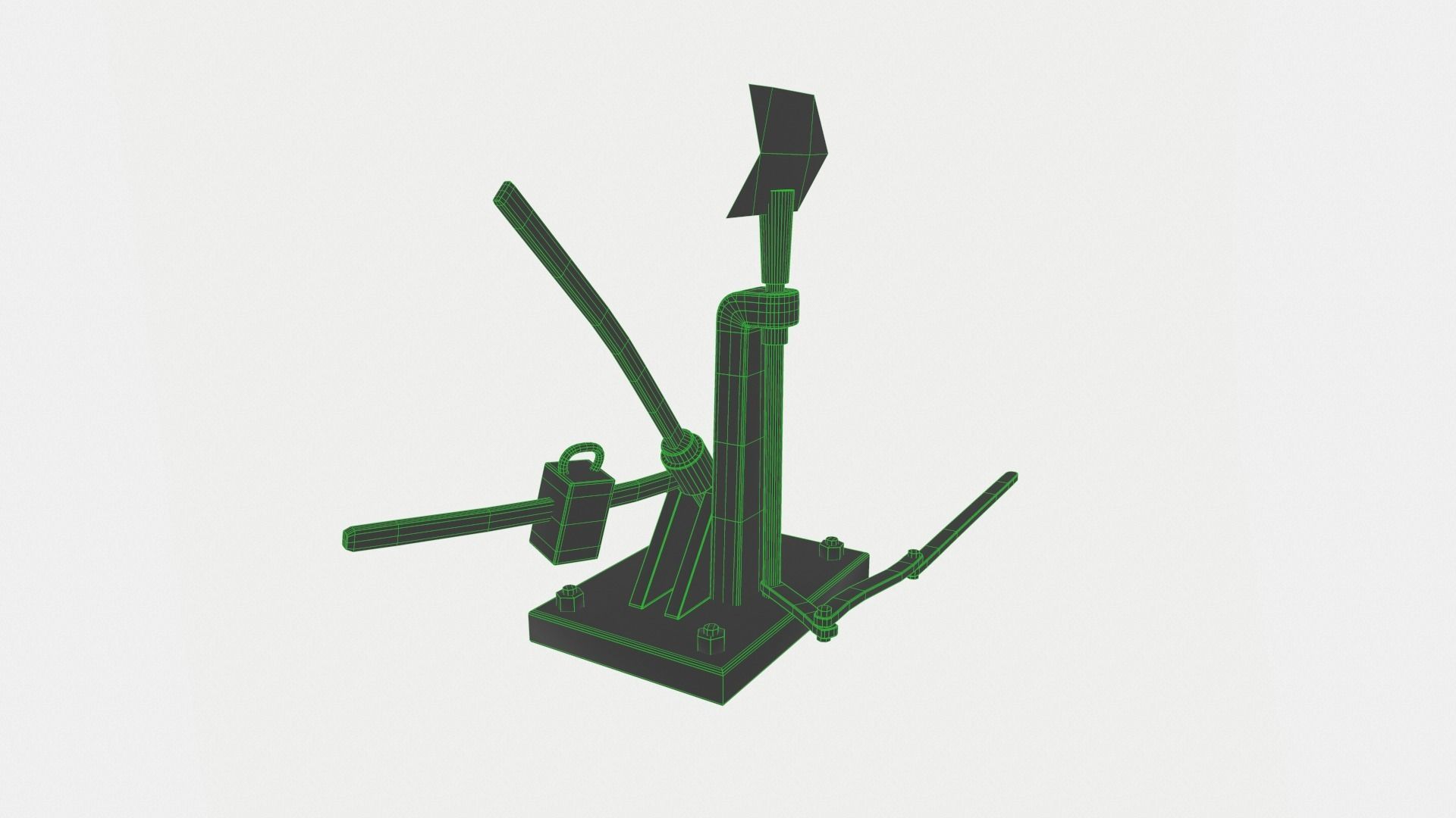 Arrow Railway Low-poly 3D model_6