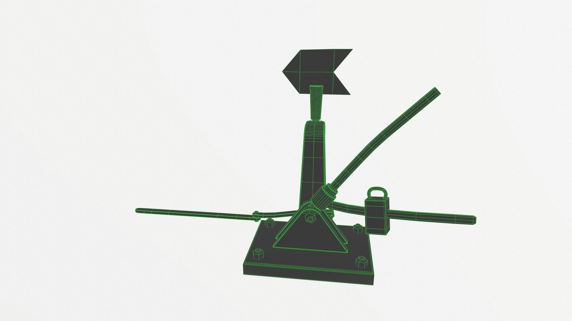 Arrow Railway Low-poly 3D model_5