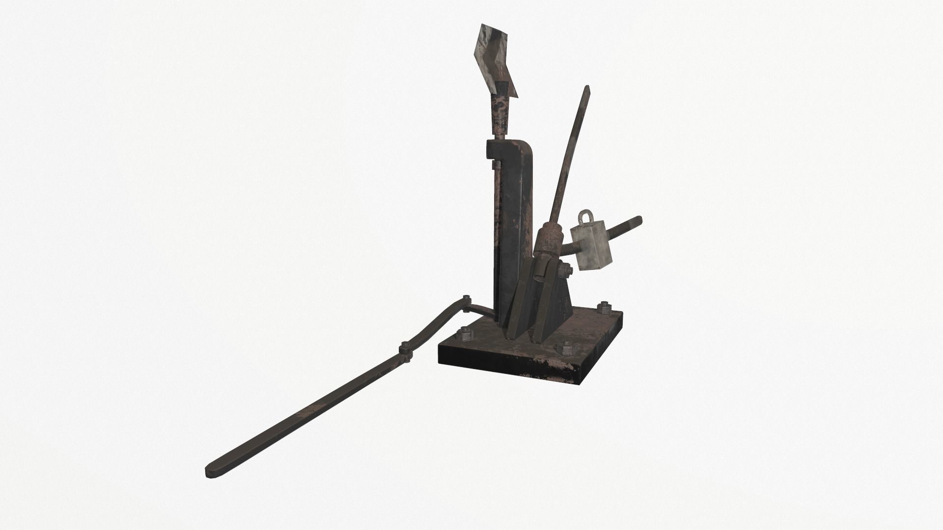 Arrow Railway Low-poly 3D model_2