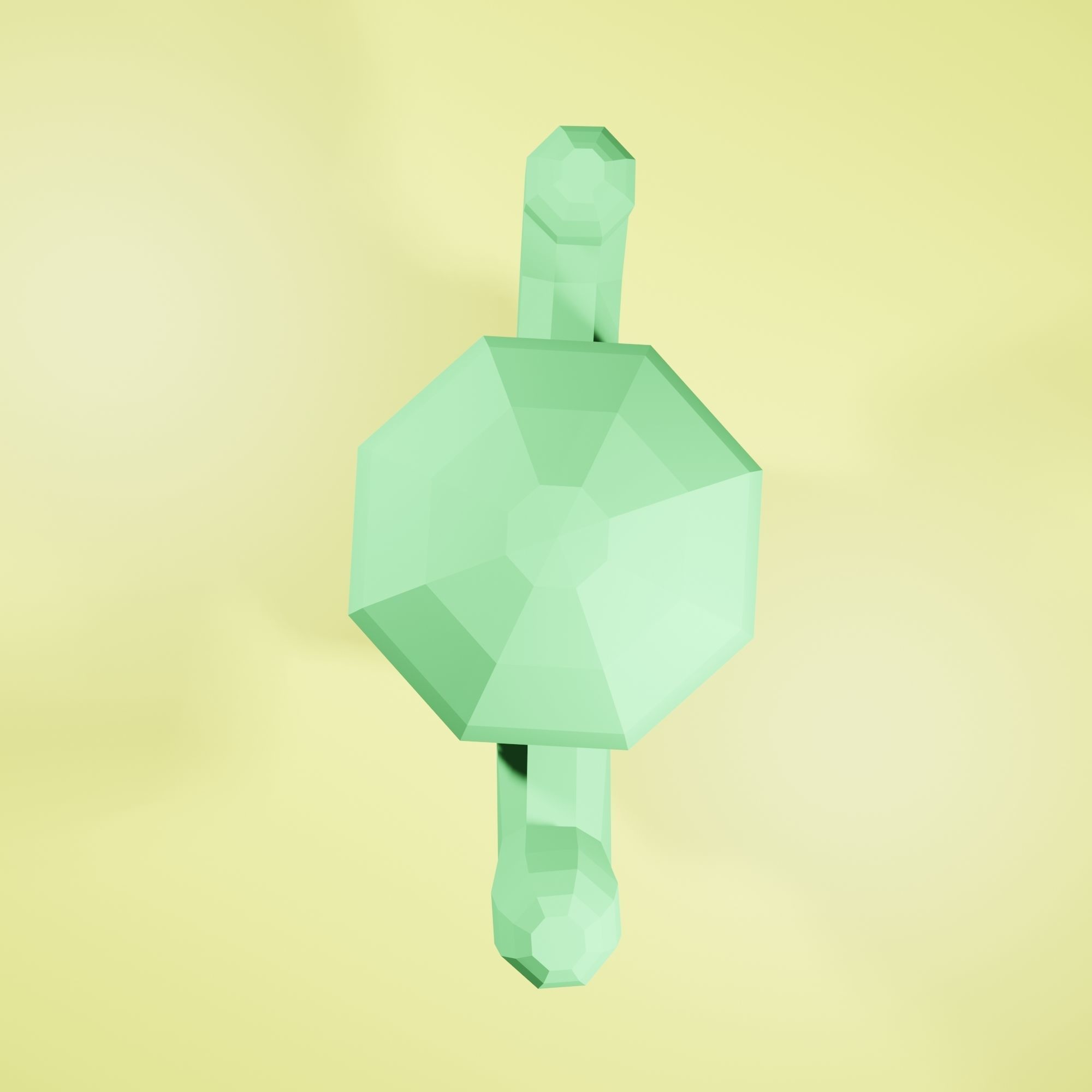 Cactus low poly model 3D print model_1