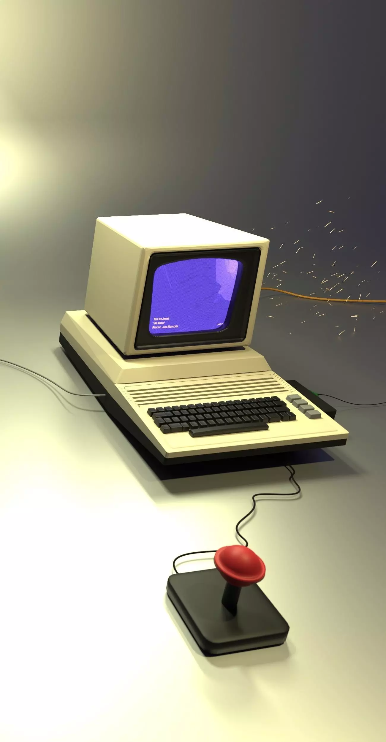 computer vintage 3D model_0