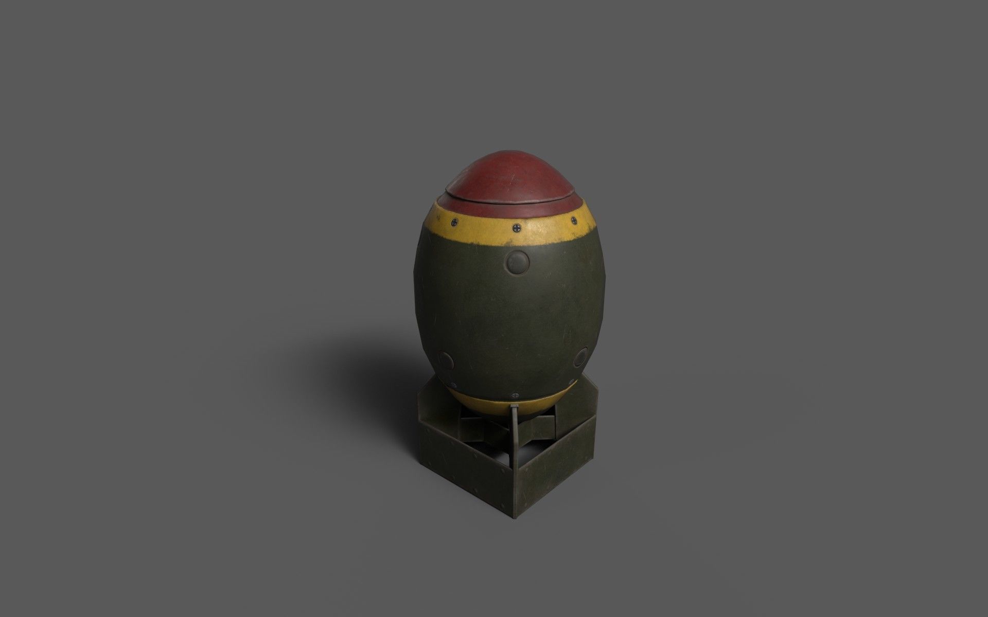 Low-Poly Bombs Low-poly 3D model_2
