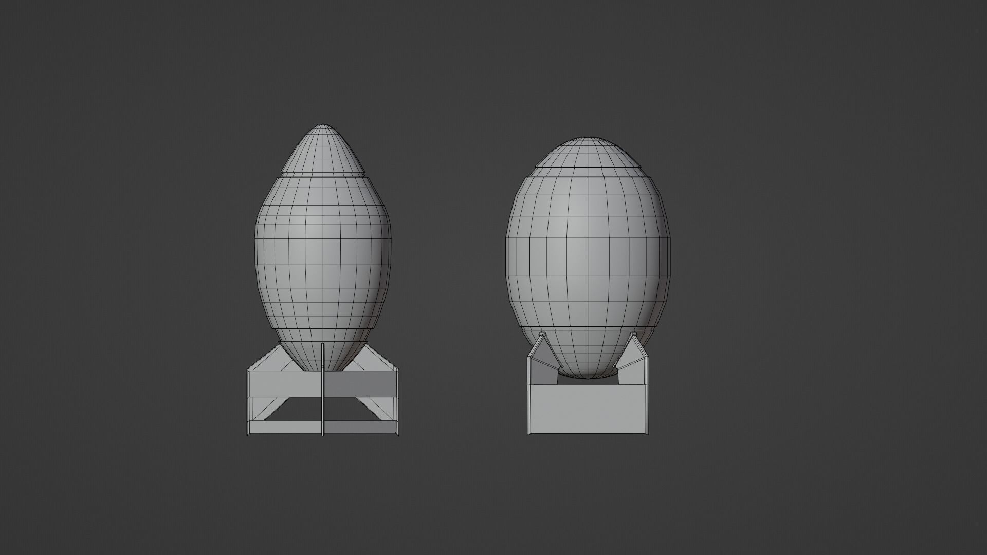 Low-Poly Bombs Low-poly 3D model_7