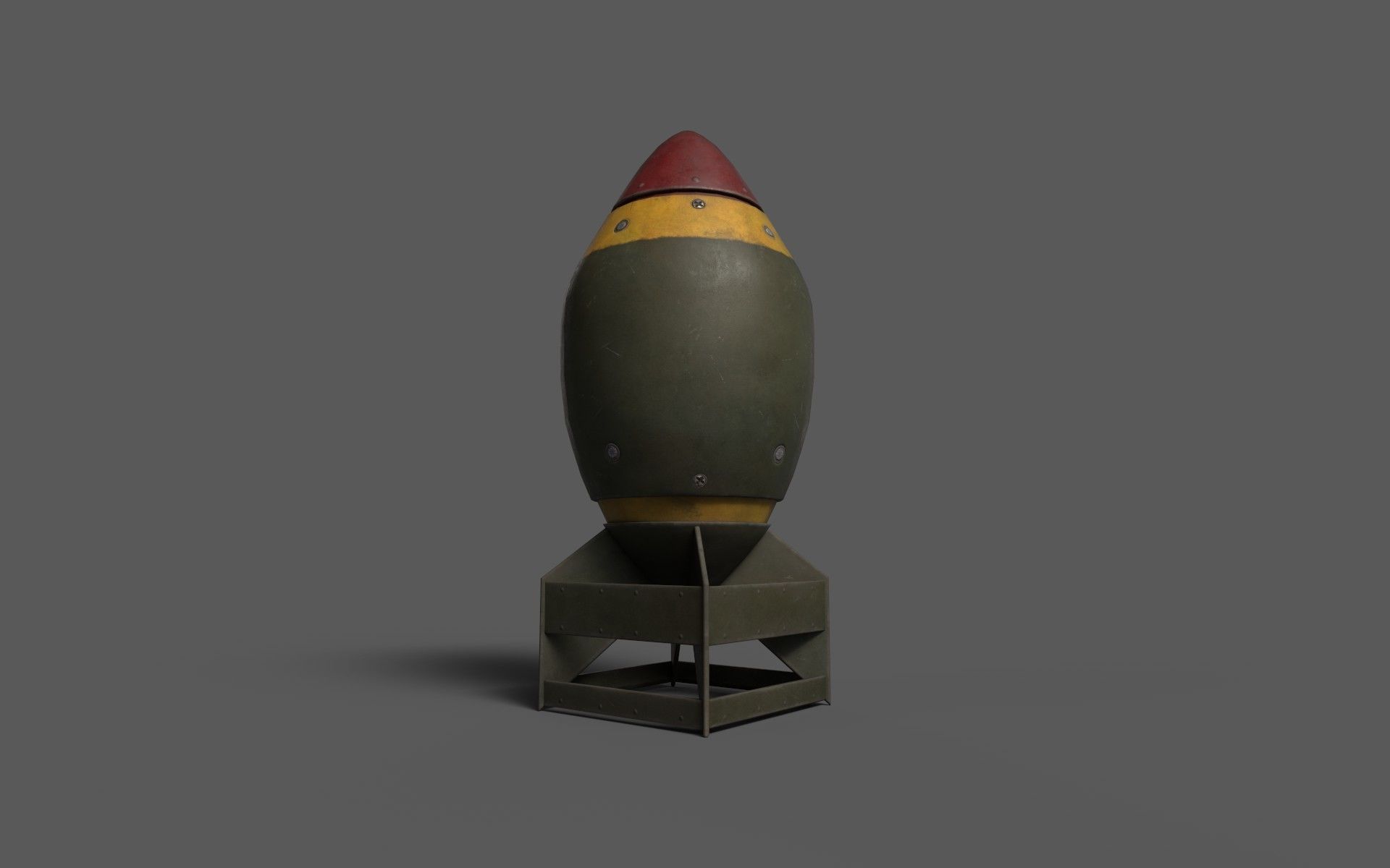 Low-Poly Bombs Low-poly 3D model_4