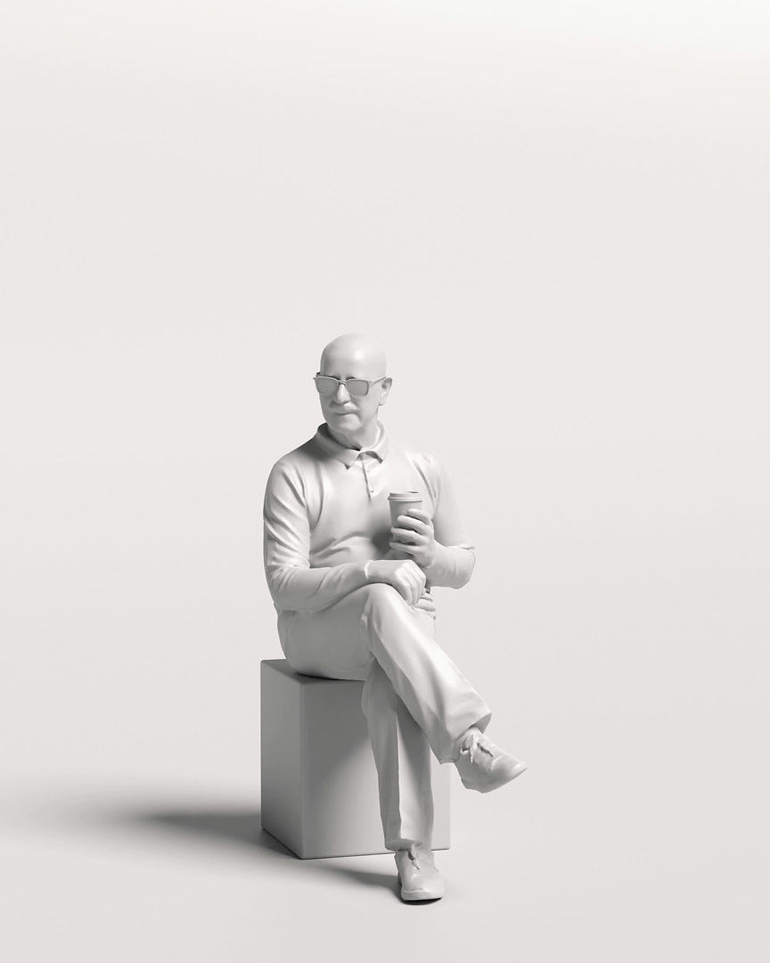 Humano Sitting Old Man 2204 3D model_12