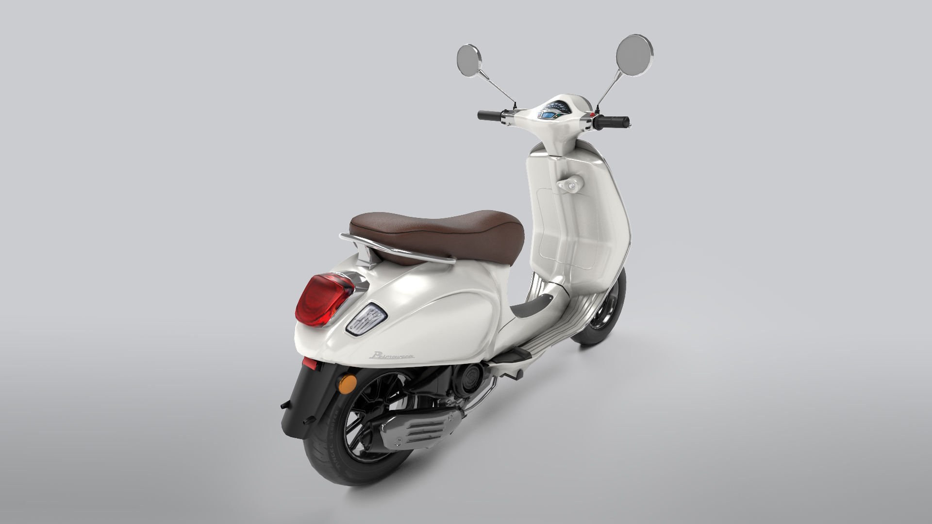 Vespa Low-poly 3D model_2