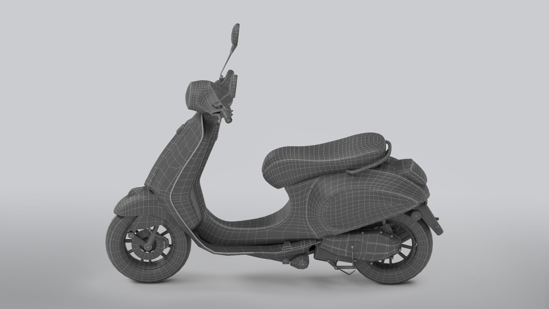 Vespa Low-poly 3D model_12