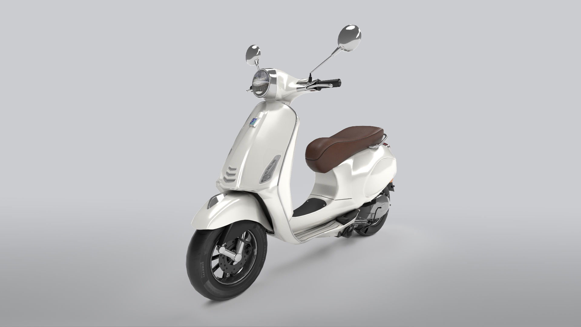 Vespa Low-poly 3D model_1