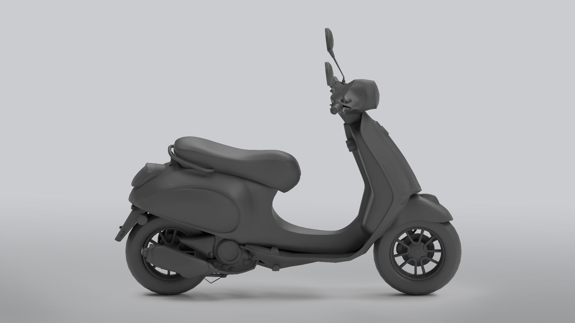 Vespa Low-poly 3D model_11