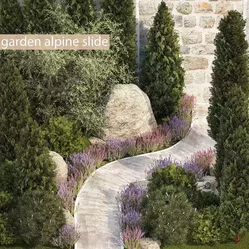 Alpine hillside flowers garden and landscaping 1261