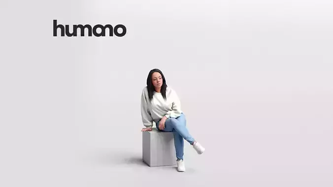 Humano Sitting Woman 2204-11 3D model