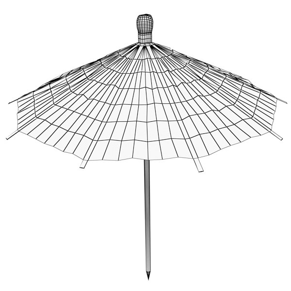 High Detailed Cocktail Umbrella 3D model_10
