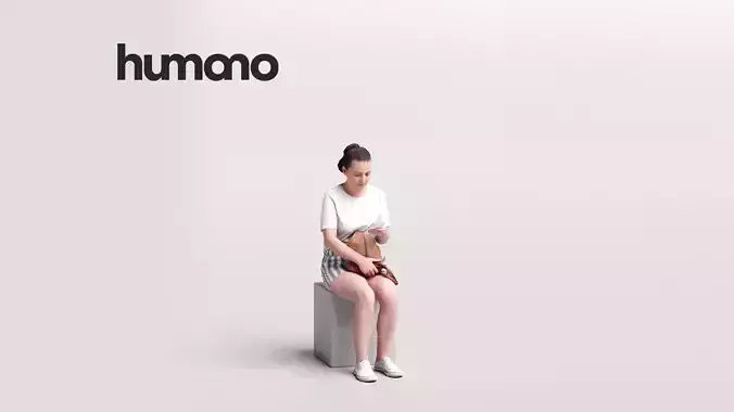 Humano Sitting Woman 2204-10 3D model