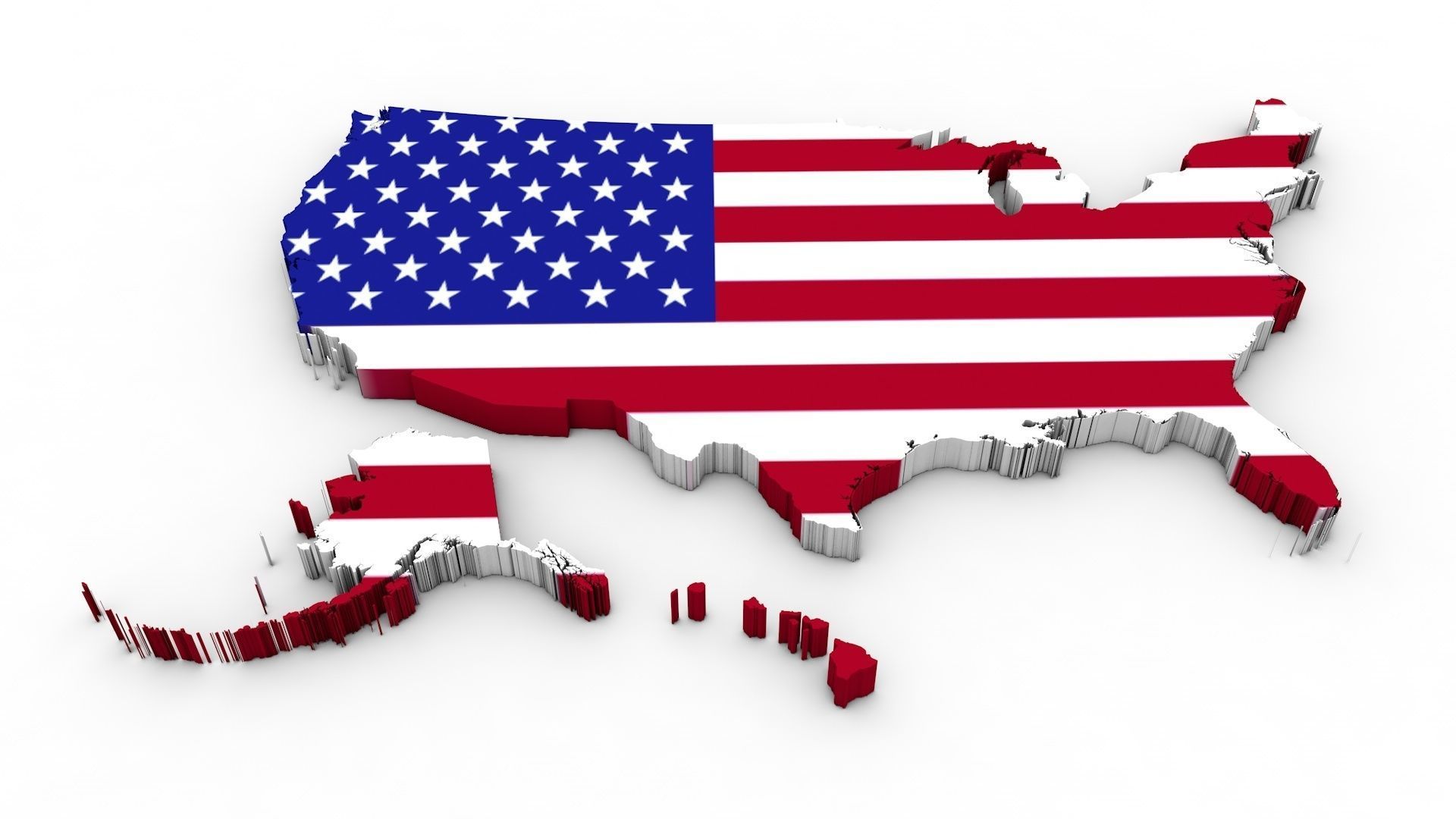 USA Map Pack 3D model_6