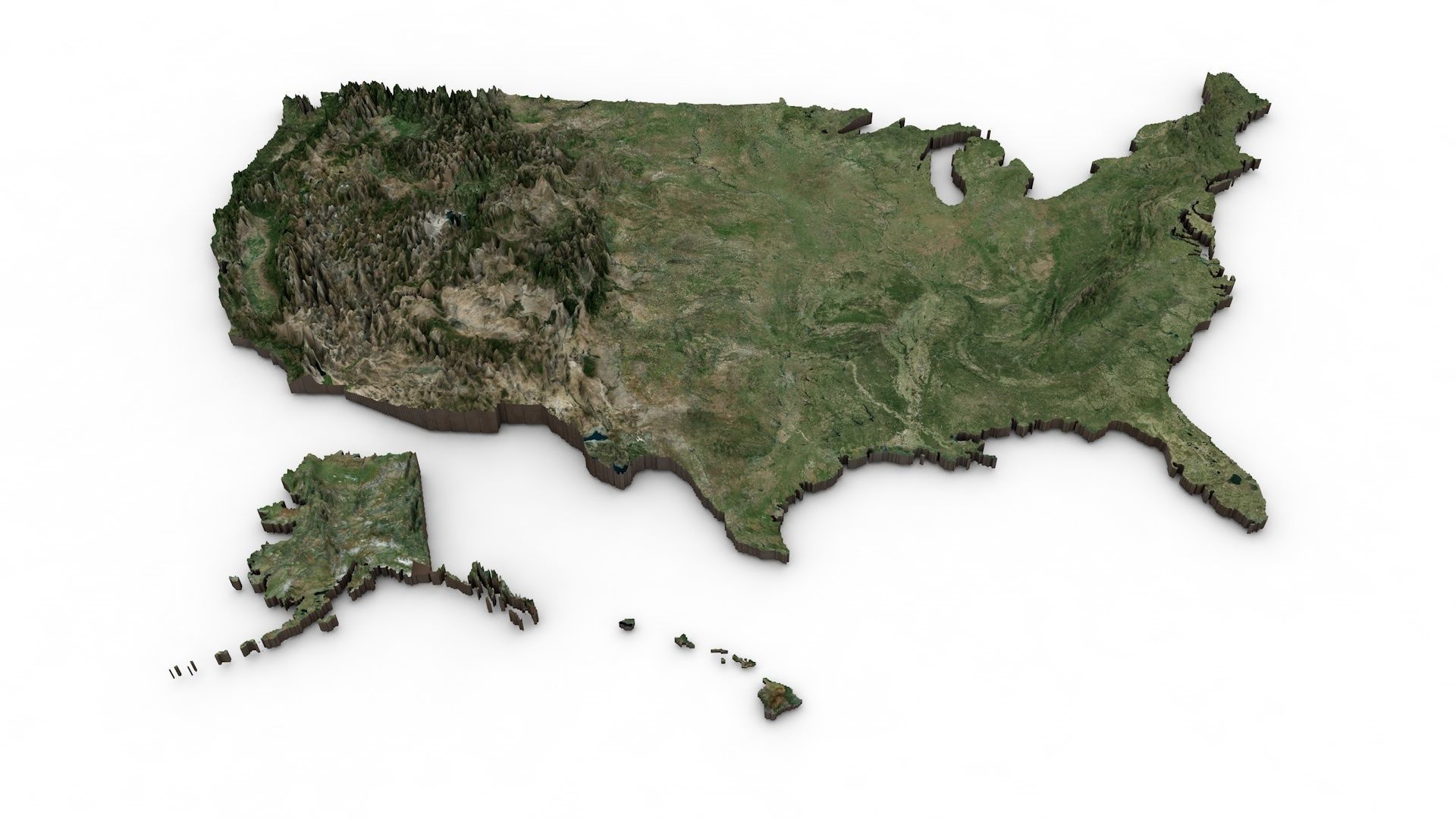 USA Map Pack 3D model_1