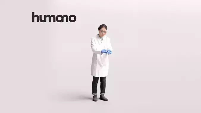 Humano Scientist in a lab 2205-6 3D model