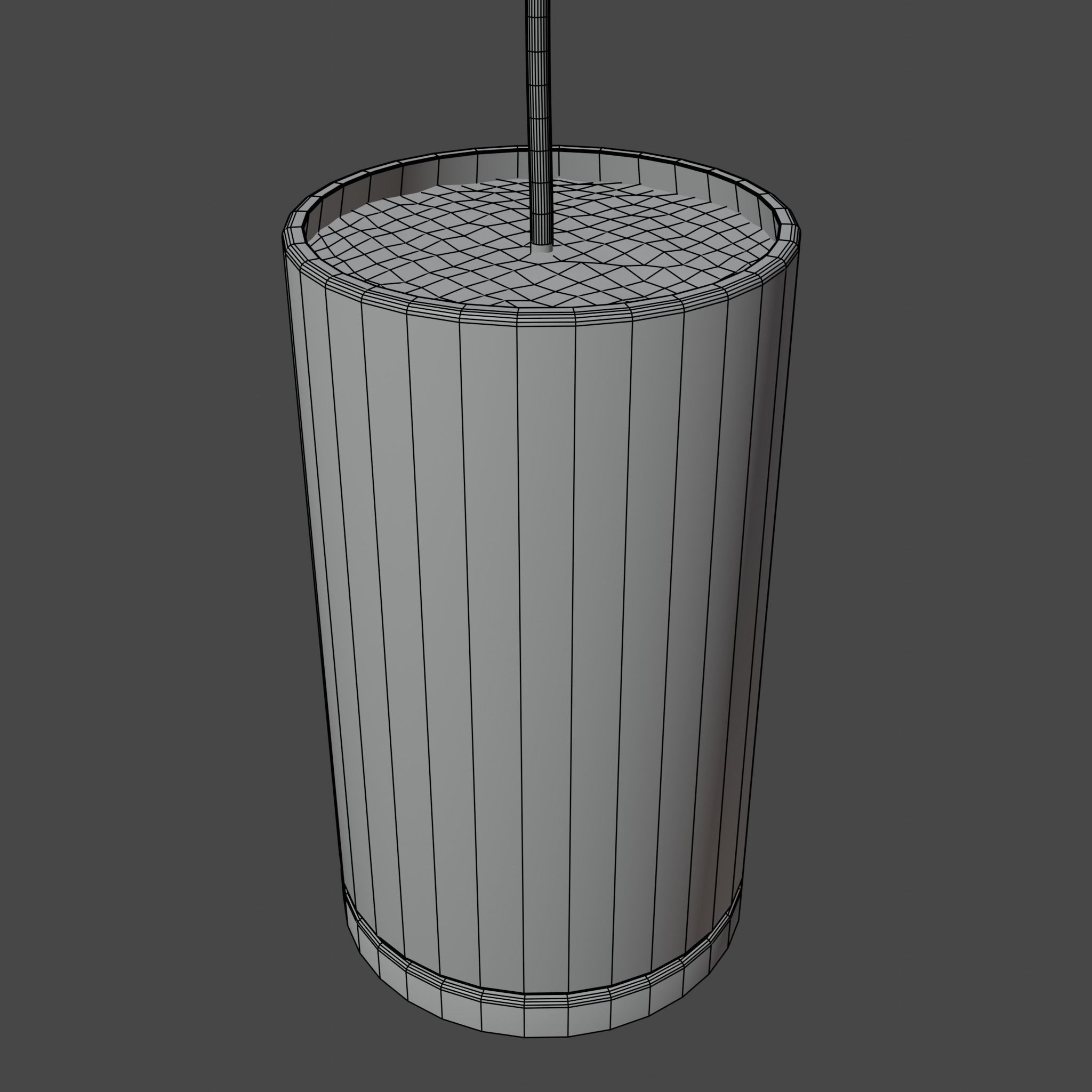 Flower in vase Polemonium caeruleum Low-poly 3D model_5