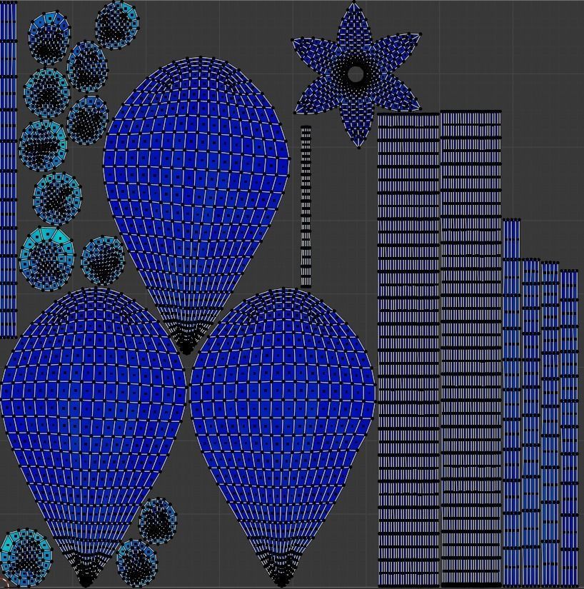 Flower in vase Polemonium caeruleum Low-poly 3D model_8