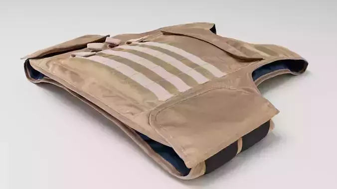 Body armour bulletproof vest armor camouflage uniform 3D model