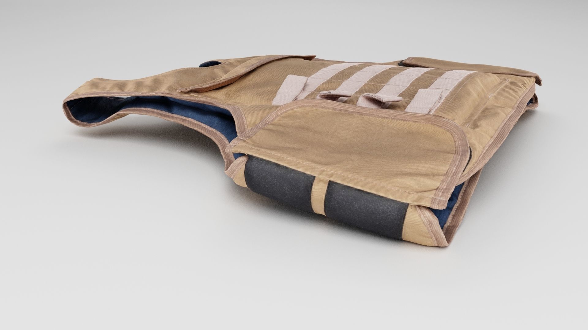 Body armour bulletproof vest armor camouflage uniform 3D model_3