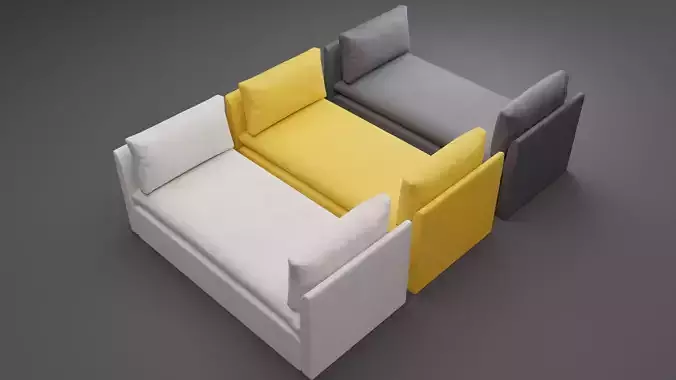 Low Poly Daybed