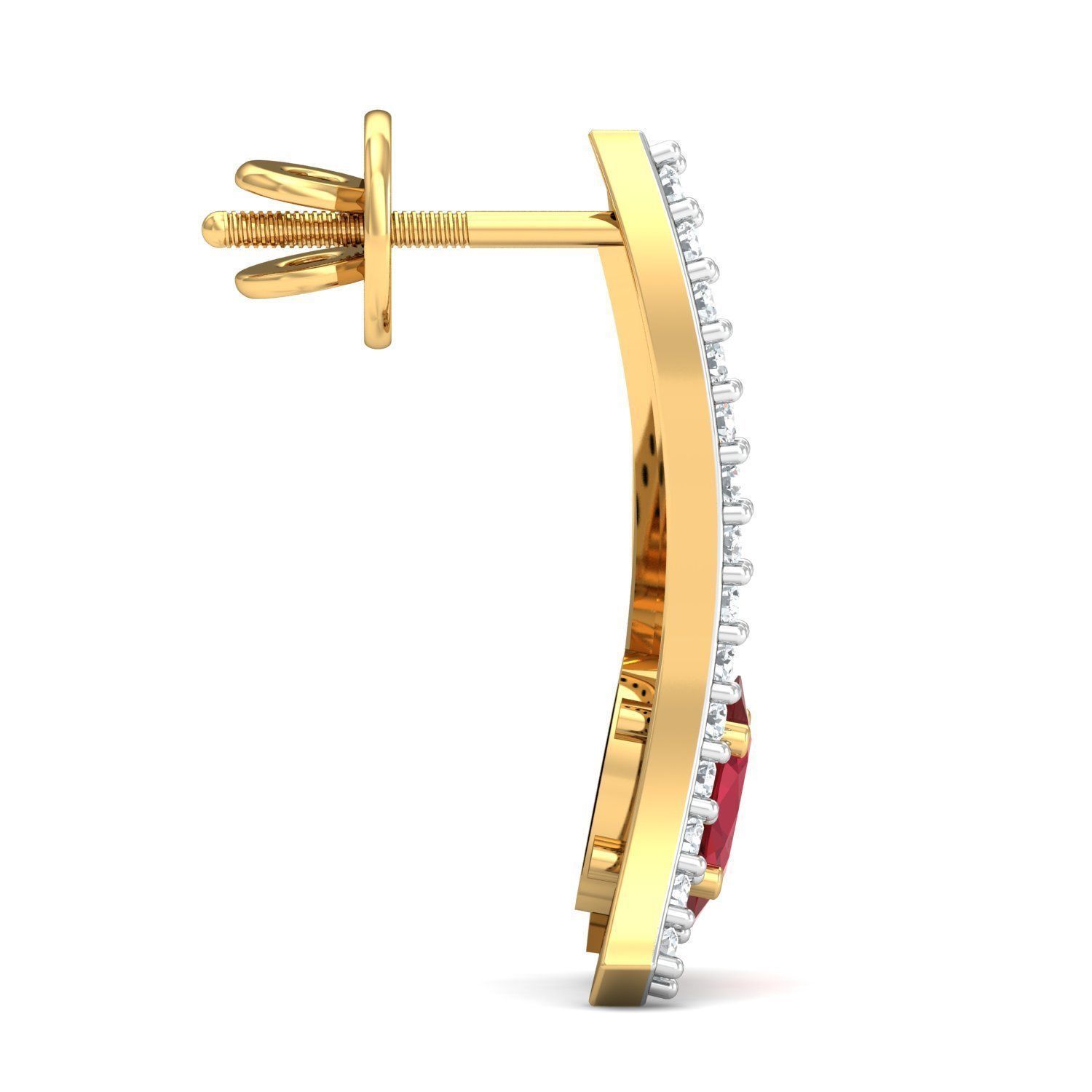 Women Ring Earrings Pendant set 3dm stl 3mf glb render details 3D print model_18