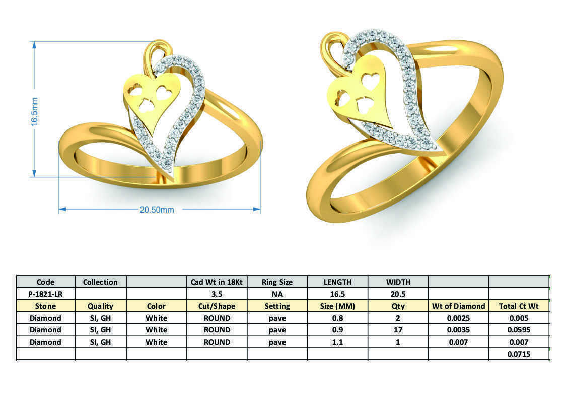 Women Ring Earrings Pendant set 3dm stl 3mf glb render details 3D print model_29