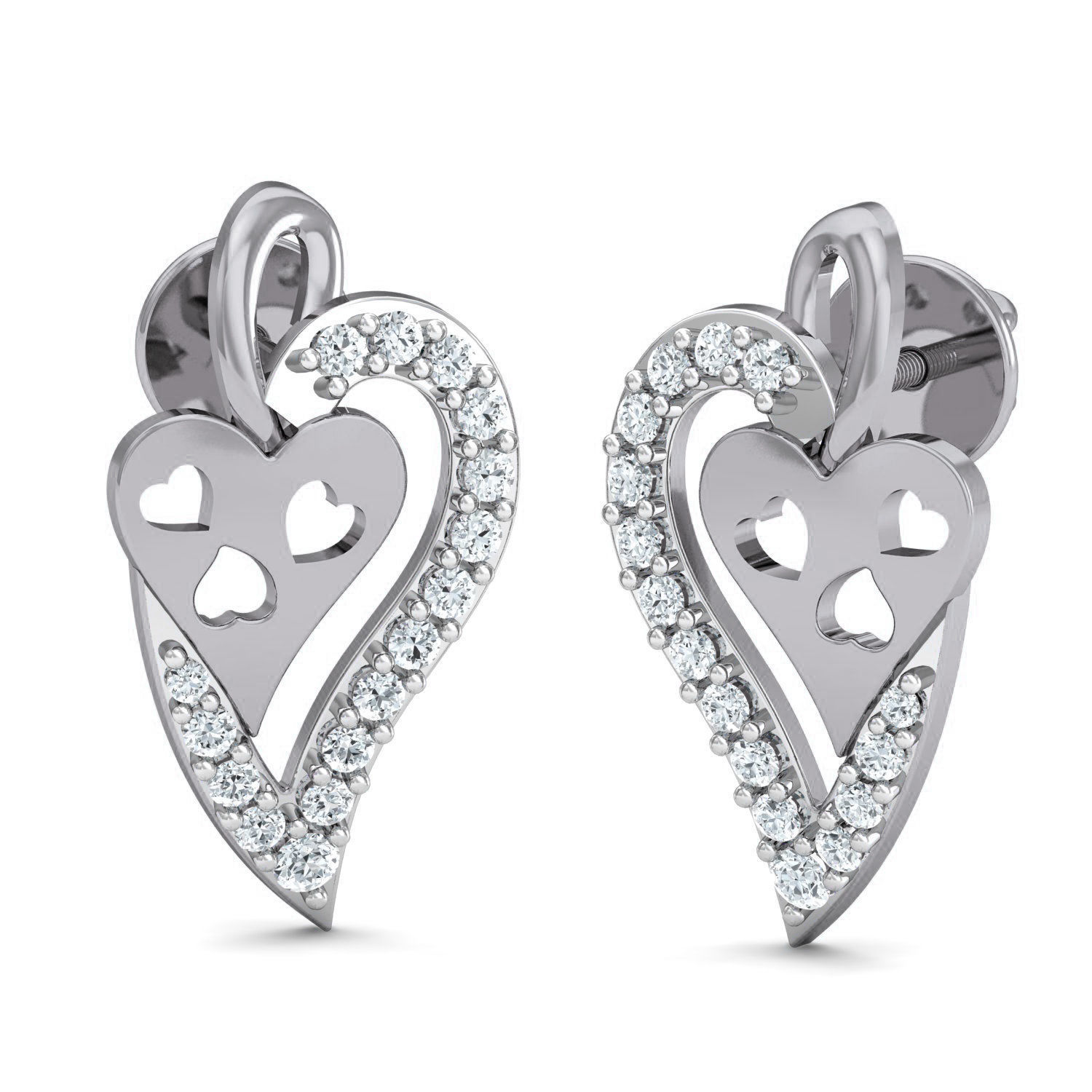 Women Ring Earrings Pendant set 3dm stl 3mf glb render details 3D print model_13