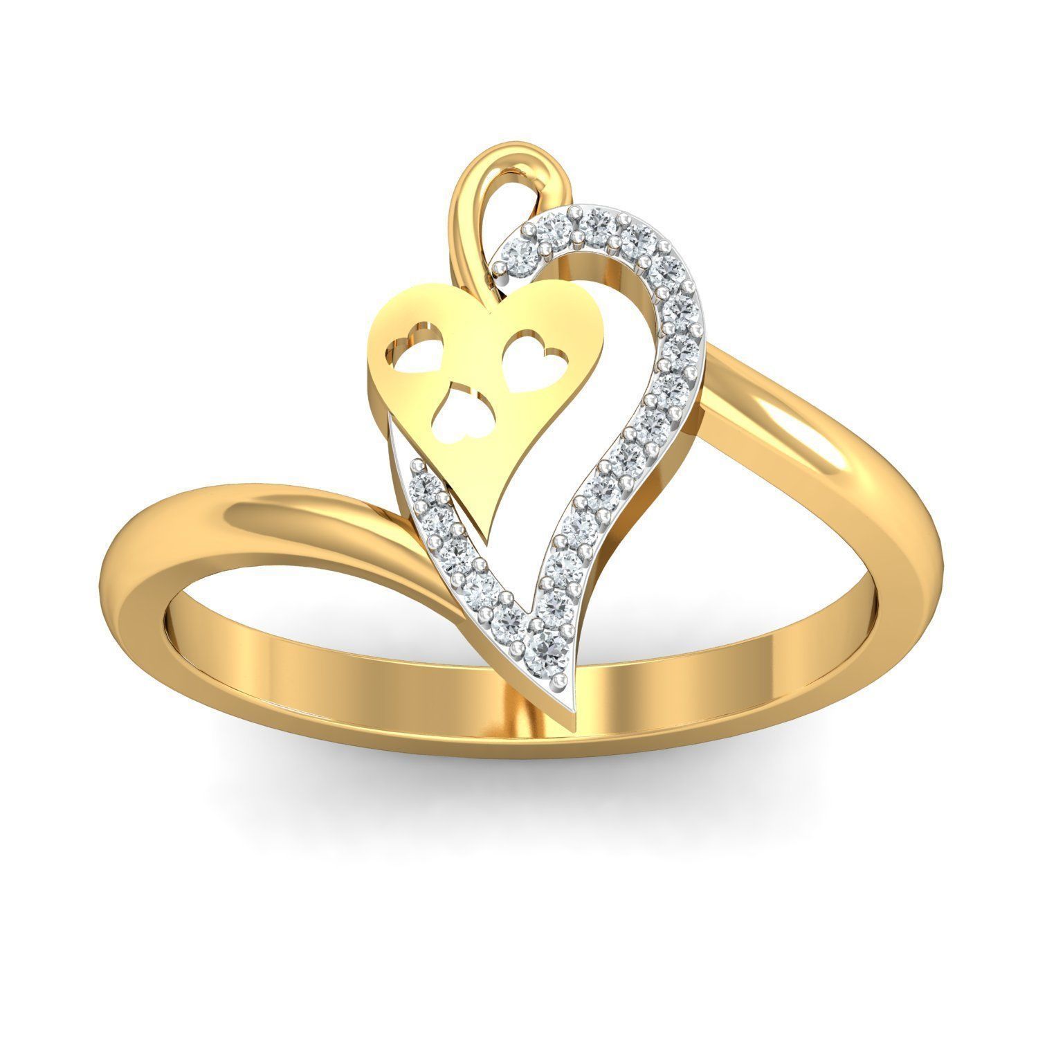 Women Ring Earrings Pendant set 3dm stl 3mf glb render details 3D print model_23