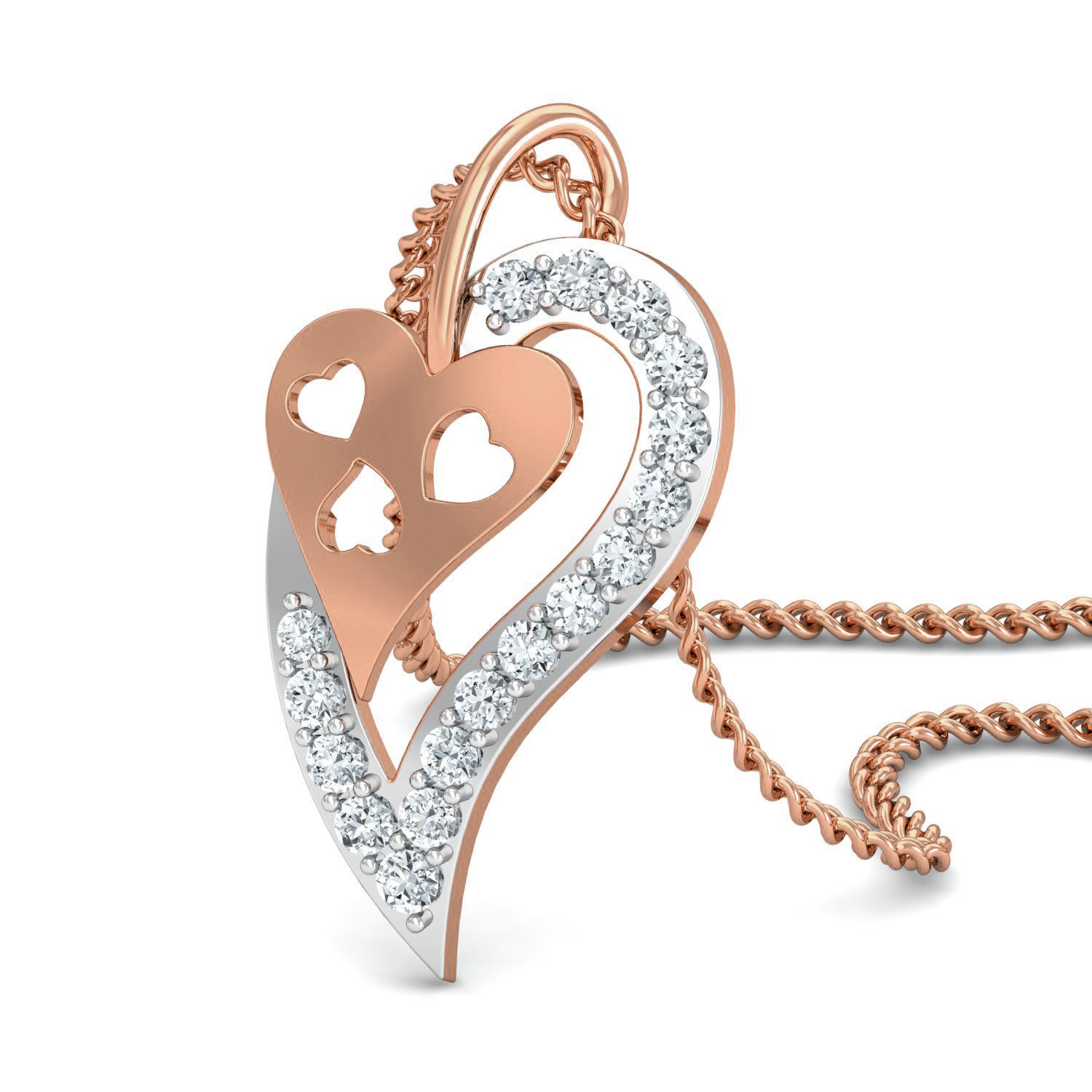 Women Ring Earrings Pendant set 3dm stl 3mf glb render details 3D print model_9