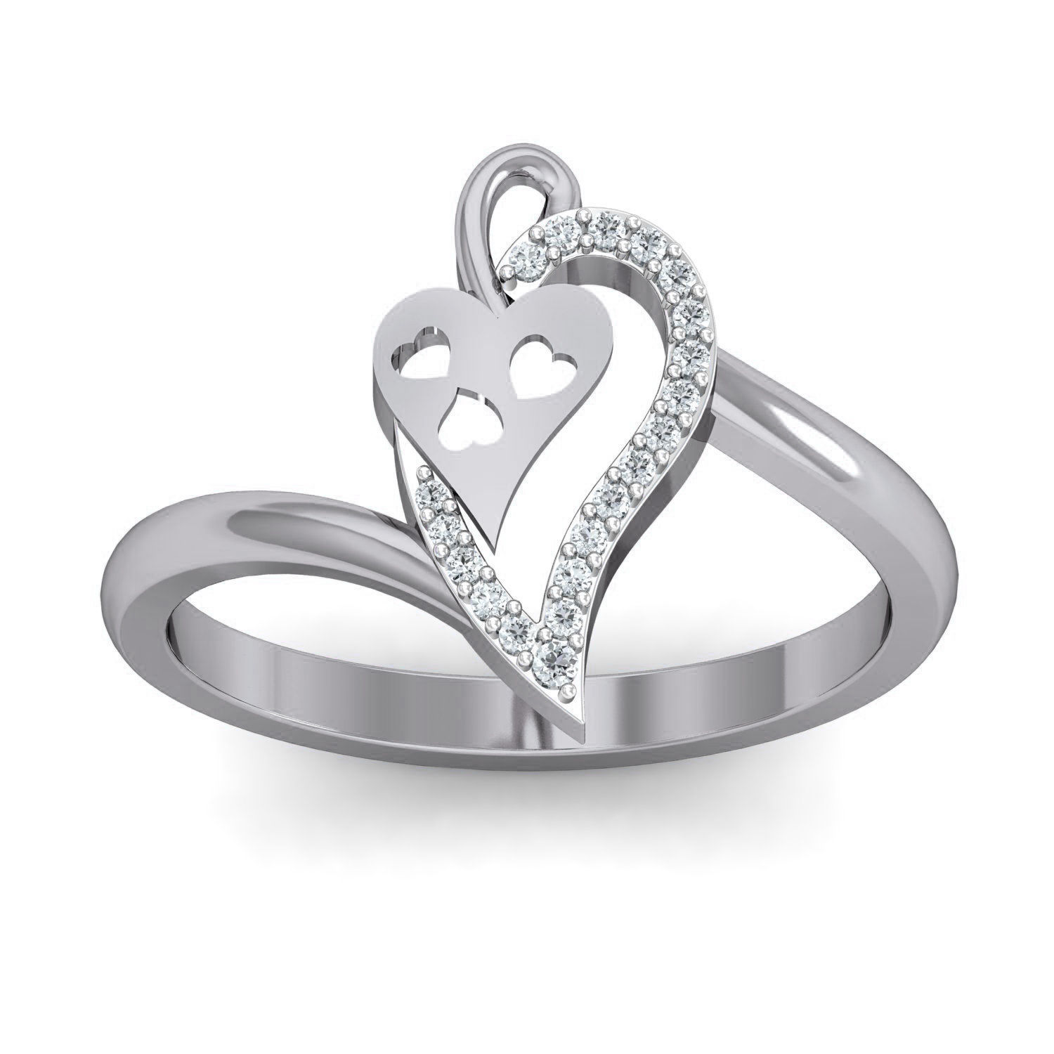 Women Ring Earrings Pendant set 3dm stl 3mf glb render details 3D print model_24