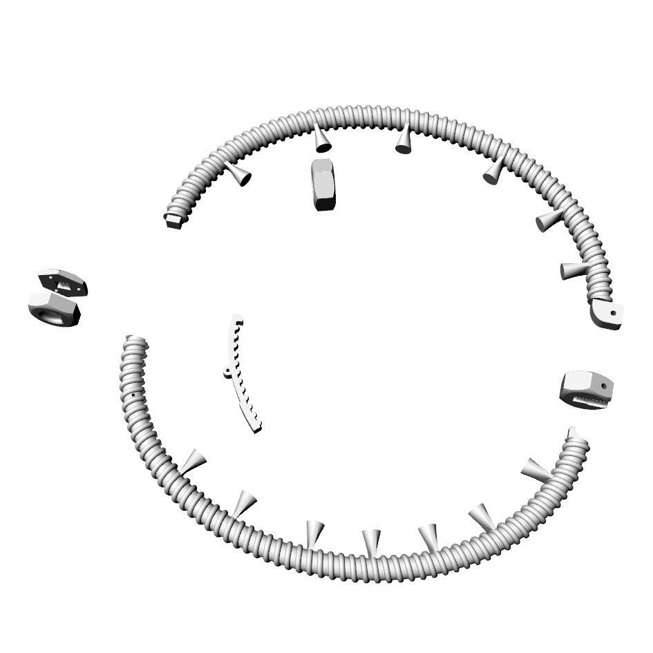 Bracelet Ecrou size 17 original parameters 3D print model_1