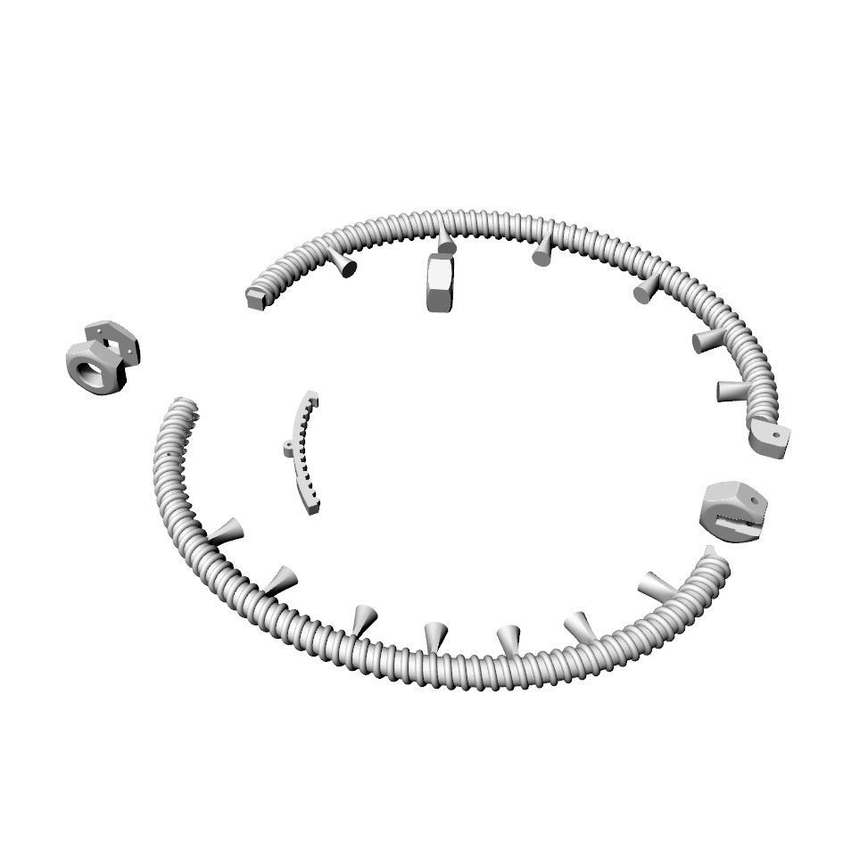 Bracelet Ecrou size 17 original parameters 3D print model_3