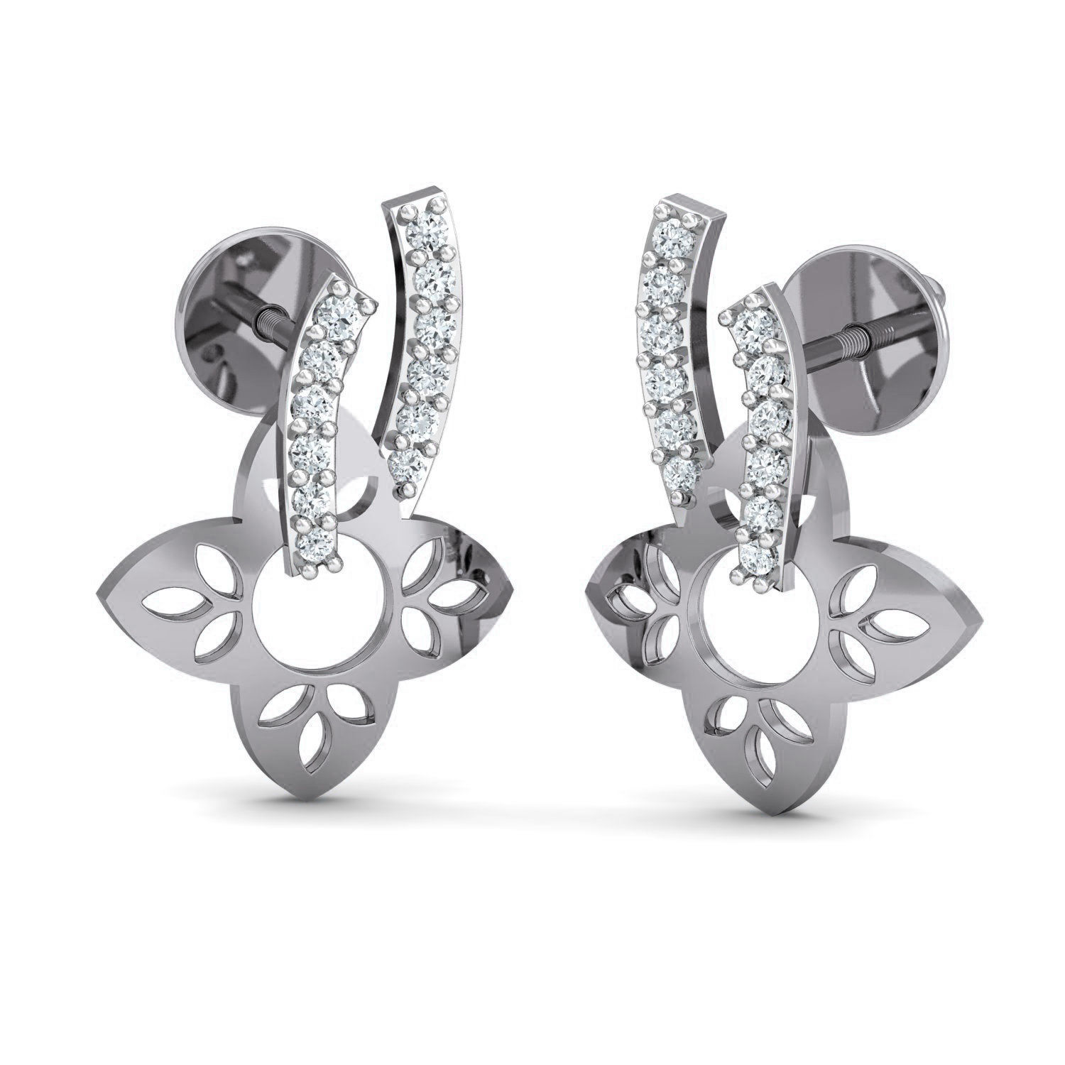 Women Ring Earrings Pendant set 3dm stl 3mf glb render details 3D print model_13